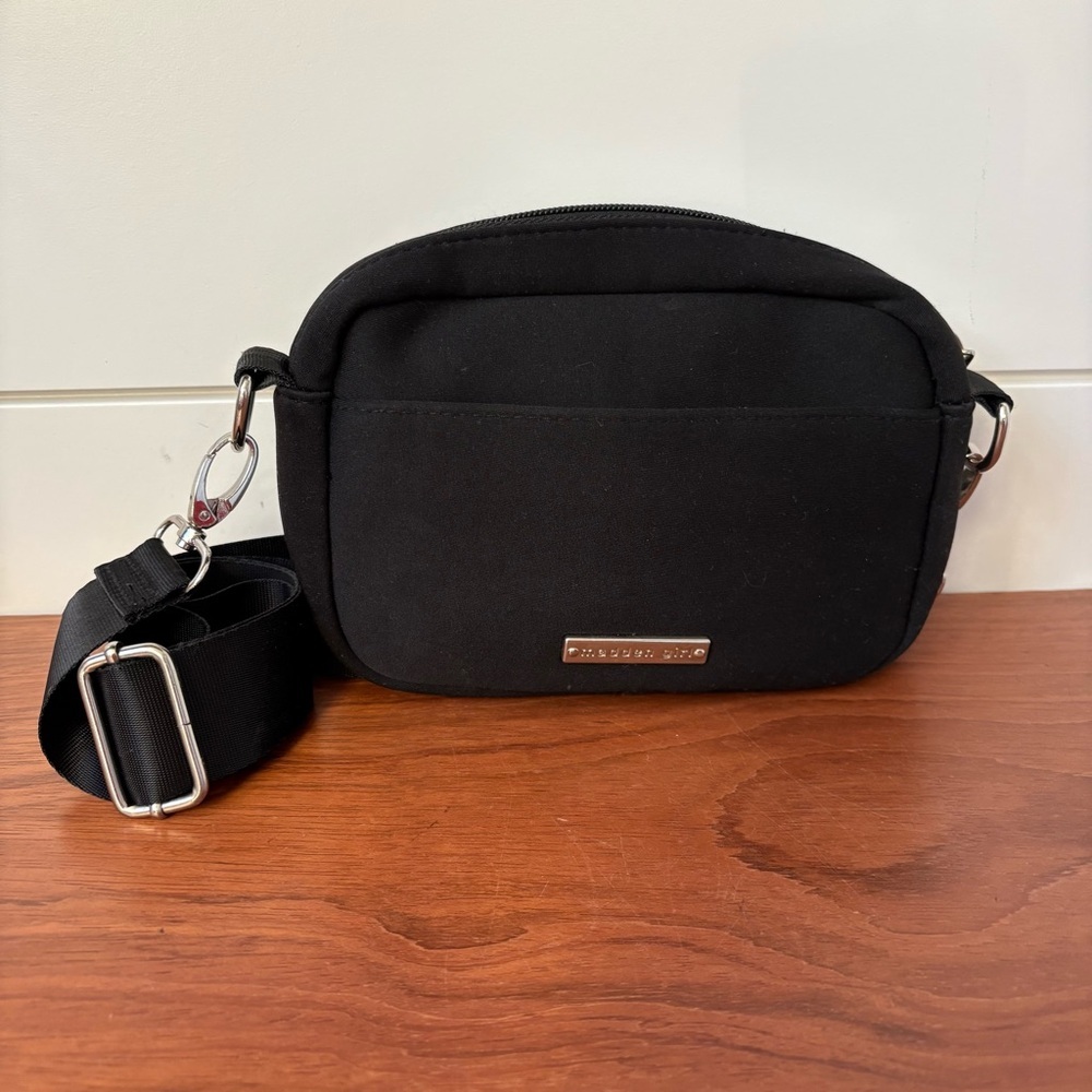 MADDEN GIRL Nylon Camera Crossbody Bag Shoulder Purse Black $54 Chic Travel